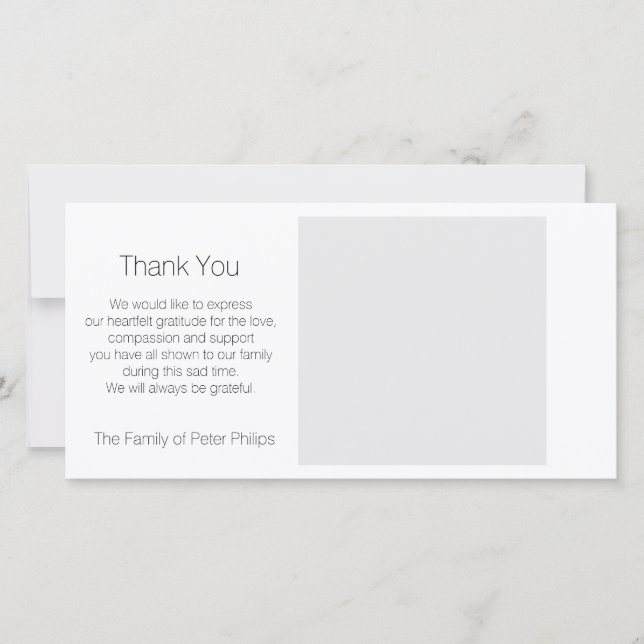 Template Sympathy Thank you Add favourite image 3 (Front)