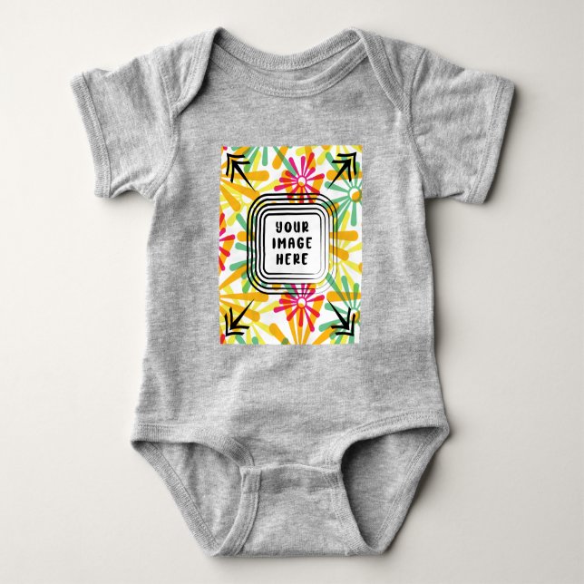 Template Toddlers + Baby Jersey Bodysuit (Front)
