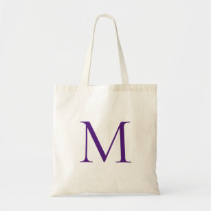 Template Tote Bag Initial Letter Monogrammed