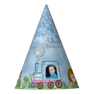 Template train engine Party Hat