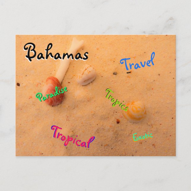 Template Travel Texts Postcard (Front)