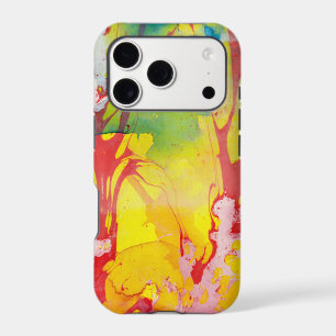 Template Trendy Modern Abstract Pink Red Yellow