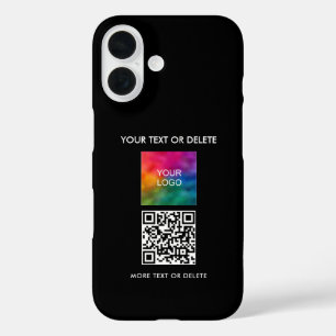 Template Upload Your Own Business Logo QR Code to iPhone 16 Case