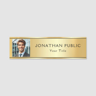 Template Upload Your Photo or Company Logo to Name Tag