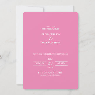 TEMPLATE WEDDING INVITATIONS ONLINE – pink
