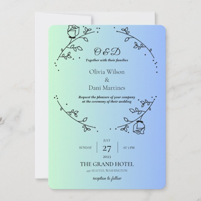TEMPLATE WEDDING INVITATIONS ONLINE rosary (Front)