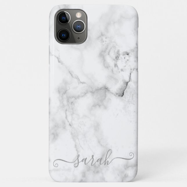Template White Marble Pattern Case-Mate iPhone Case (Back)