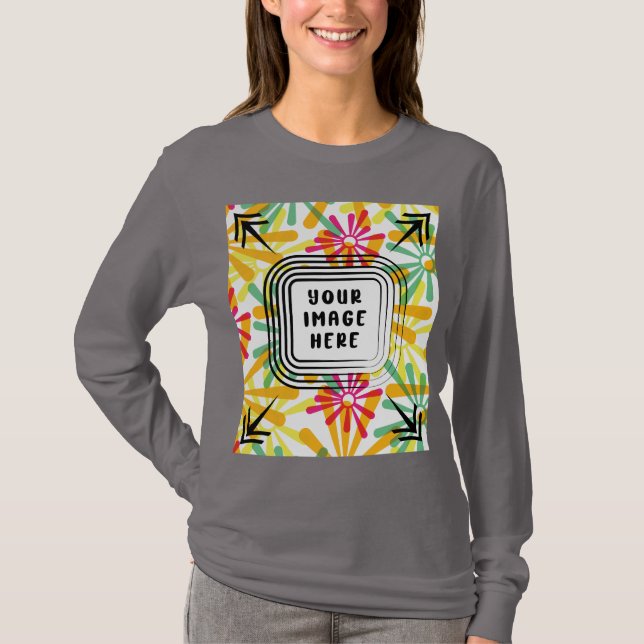 Template Women's Basic Long Sleeve Personalised T-Shirt (Front)