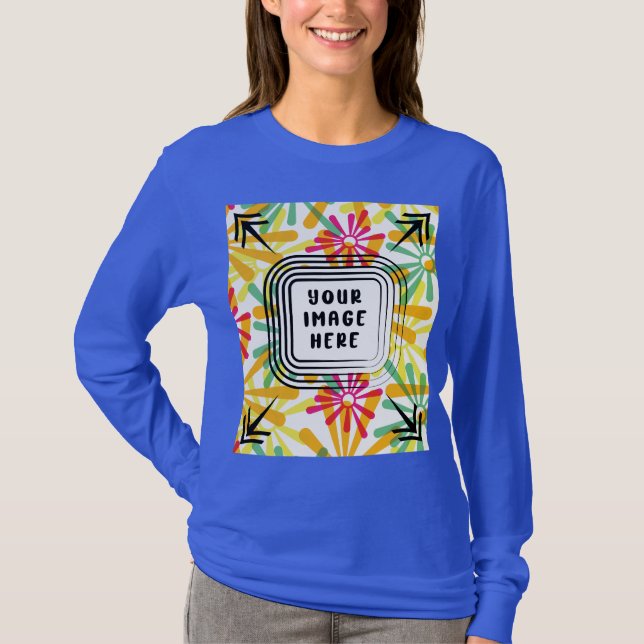 Template Women's Basic Long Sleeve Personalised T-Shirt (Front)
