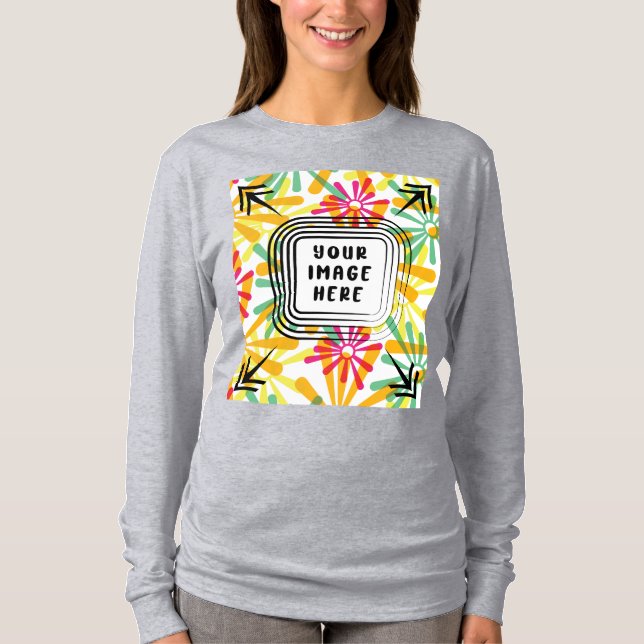 Template Women's Basic Long Sleeve Personalised T-Shirt (Front)