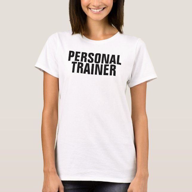 Template Womens Gym Fitness Personal Trainer T-Shirt (Front)