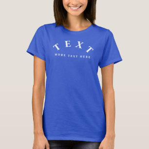 Template Womens Modern Basic Deep Royal Blue T-Shirt