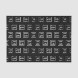 Template Your Logo Here Black Tissue Paper