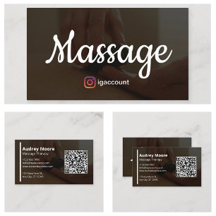 Templates Design Modern Massage Therapy Business Card