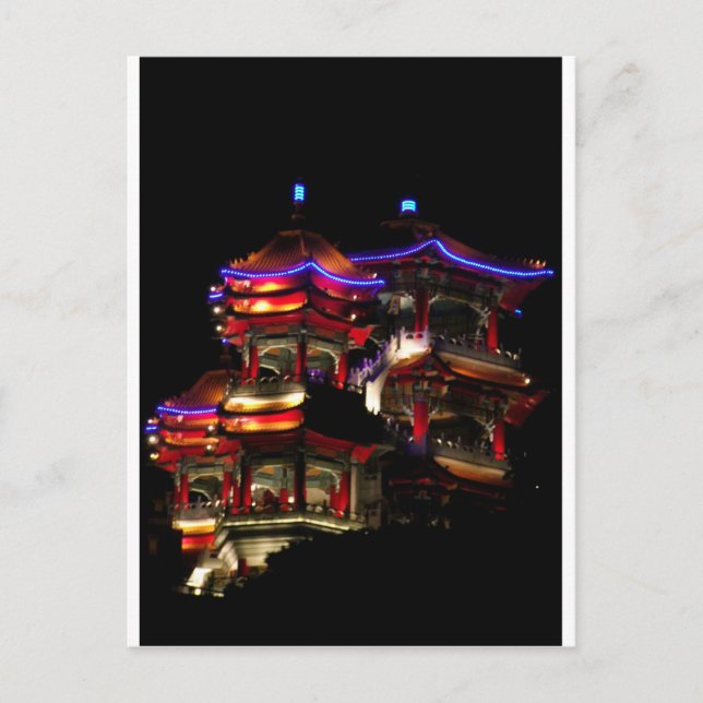 Temple at night postcard (Front)