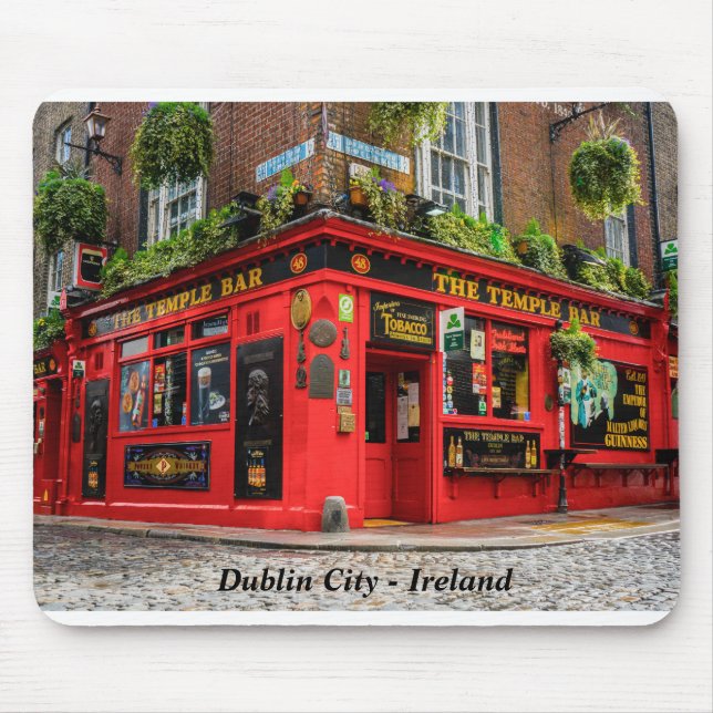 Temple Bar Dublin City Ireland Mouse Mat (Front)