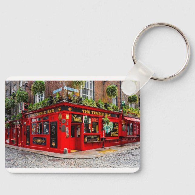 Temple Bar Dublin city, Irish Pub Key Ring (Front)