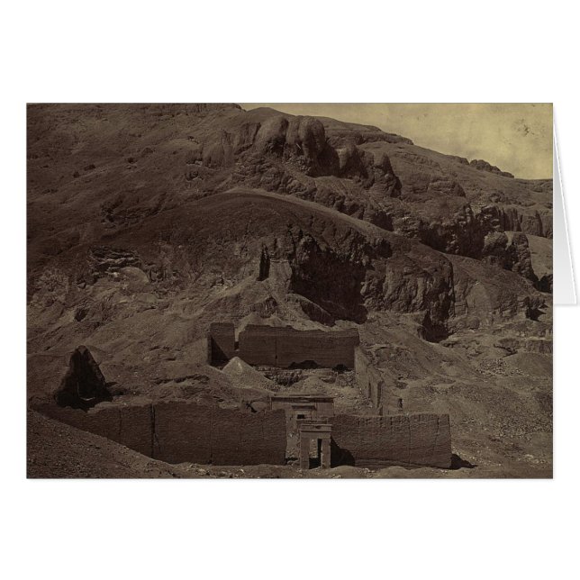 Temple carved into mountainside, Egypt circa 1856 (Front Horizontal)