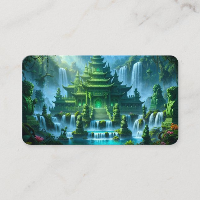 Temple Castle of the Secret Jade Throne Bookmark Business Card (Front)