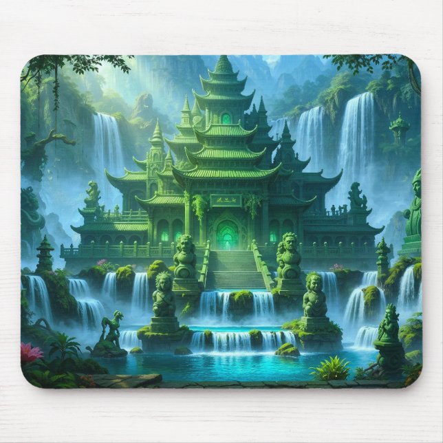 Temple Castle of the Secret Jade Throne Mouse Mat (Front)