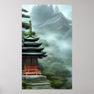 Temple - Colourful Painting Poster