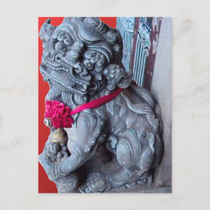 Temple dogs as guardians postcard