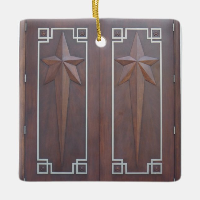 Temple Doors Ceramic Ornament (Front)