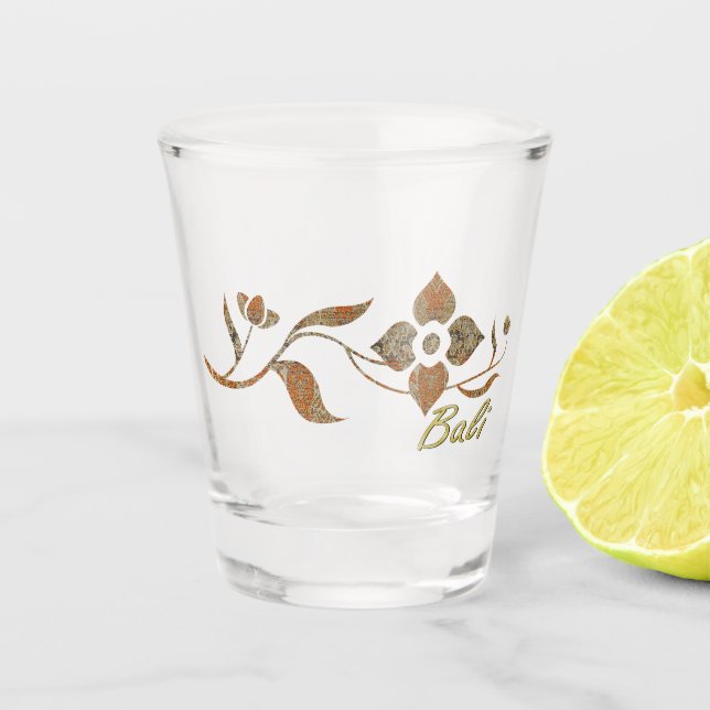 Temple Flowers Shot Glass (Front)