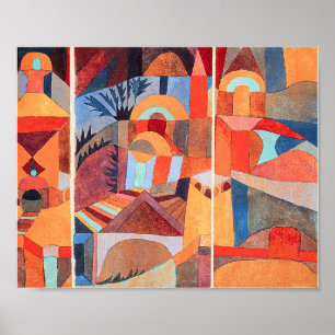 Temple Gardens (1920) by Paul Klee Poster