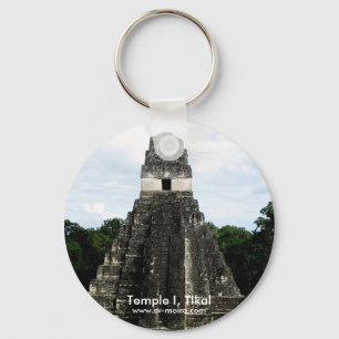 Temple I, Tikal, Guatemala Key Ring