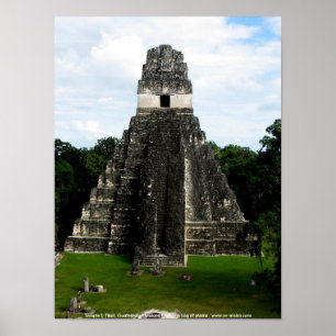 Temple I, Tikal, Guatemala Poster