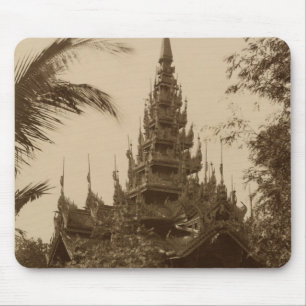 Temple in Mandalay, Burma, late 19th century Mouse Mat