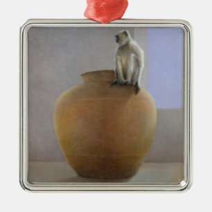 Temple Monkey Metal Tree Decoration