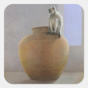 Temple Monkey Square Sticker