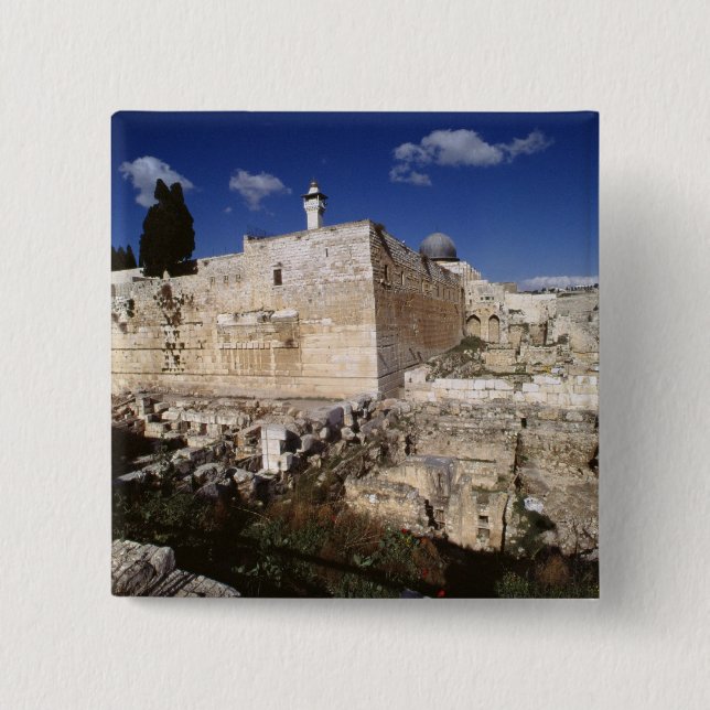 Temple Mount 15 Cm Square Badge (Front)