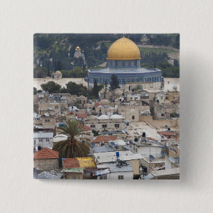 Temple Mount and Dome of the Rock 15 Cm Square Badge