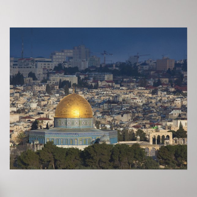Temple Mount and Dome of the Rock, dawn Poster (Front)