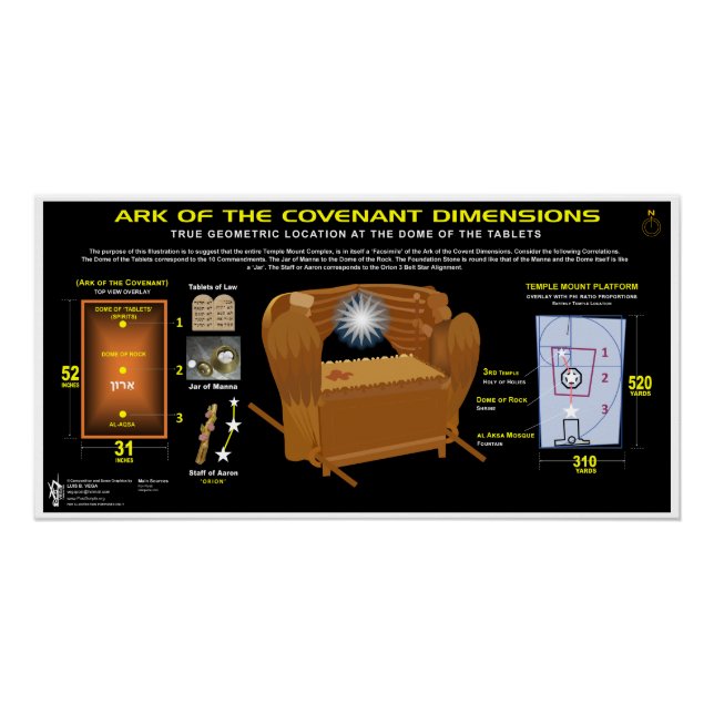 Temple Mount Ark of the Covenant Pattern Poster (Front)