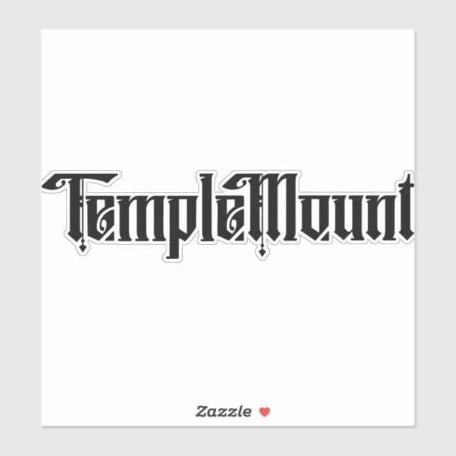 Temple Mount Custom-Cut Vinyl Sticker (Sheet)