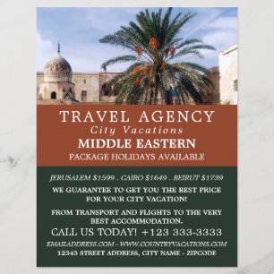 Temple Mount, Jerusalem, Travel Agency Advertising Flyer