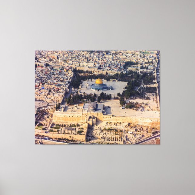 Temple Mount Old City Jerusalem Dome of the Rock Canvas Print (Front)
