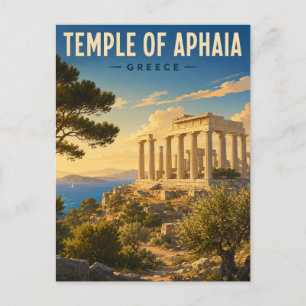 Temple of Aphaia, Aegina Island Greece Postcard