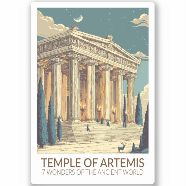 Temple of Artemis Seven Wonders of the World Art (Front)
