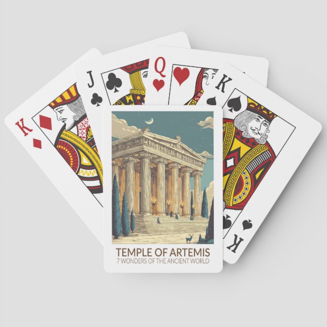 Temple of Artemis Seven Wonders of the World Art Playing Cards (Back)