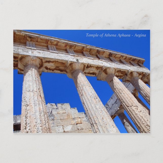 Temple of Athena Aphaea – Aegina Postcard (Front)