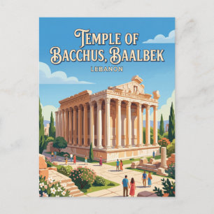 Temple of Bacchus Lebanon Postcard