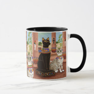 Temple of Bastet Egypt Bast Goddess Cat Art Mug