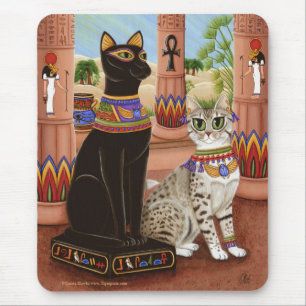 Temple of Bastet Egypt Bast Goddess Cat Mousepad