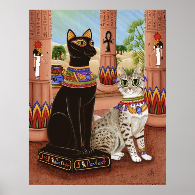 Temple of Bastet Egypt Bast Goddess Cat Poster (Front)