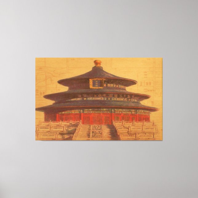 Temple Of Heaven Wrapped Canvas (Front)